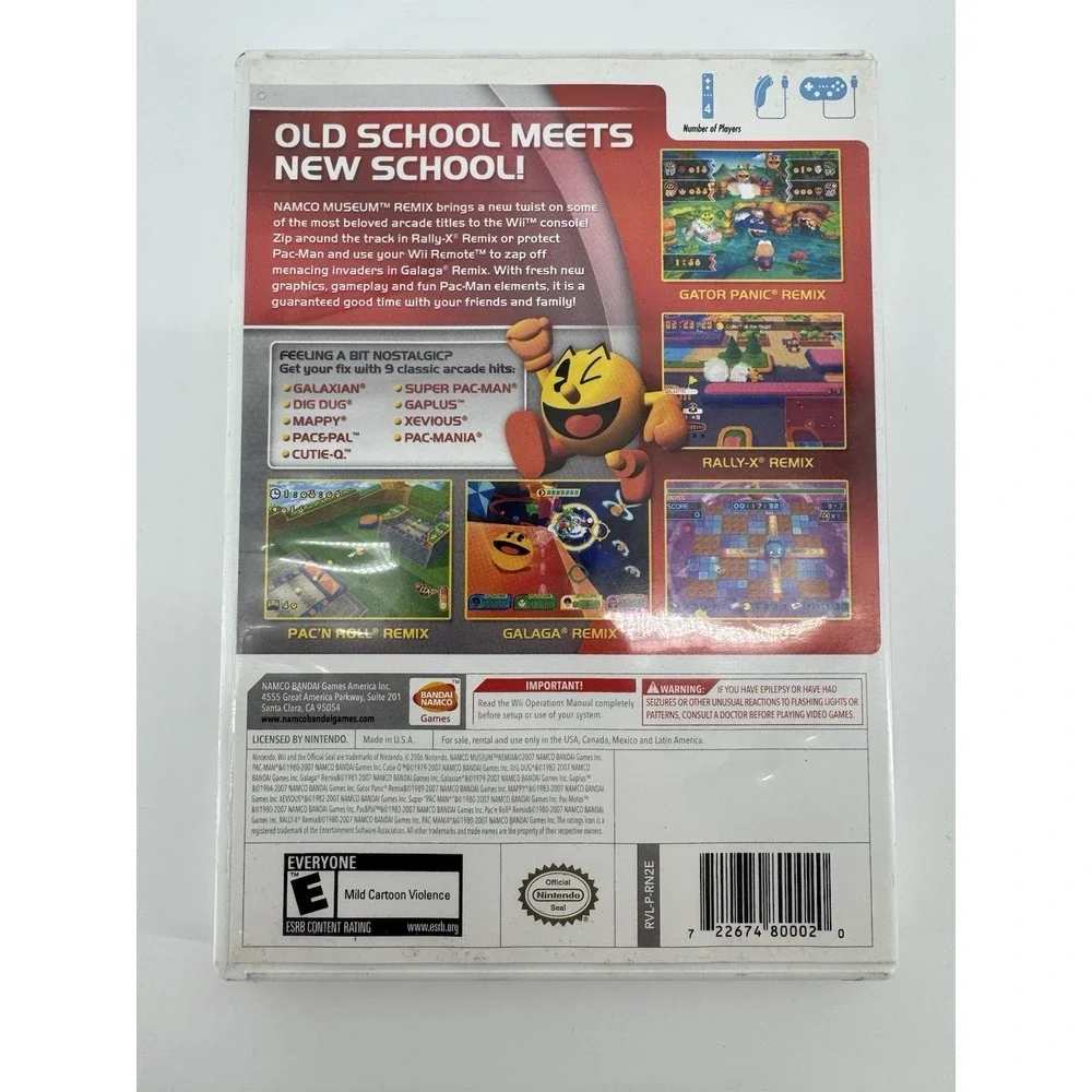 Namco Museum Remix Nintendo Wii Bandai Namco Games With Manual CIB‎